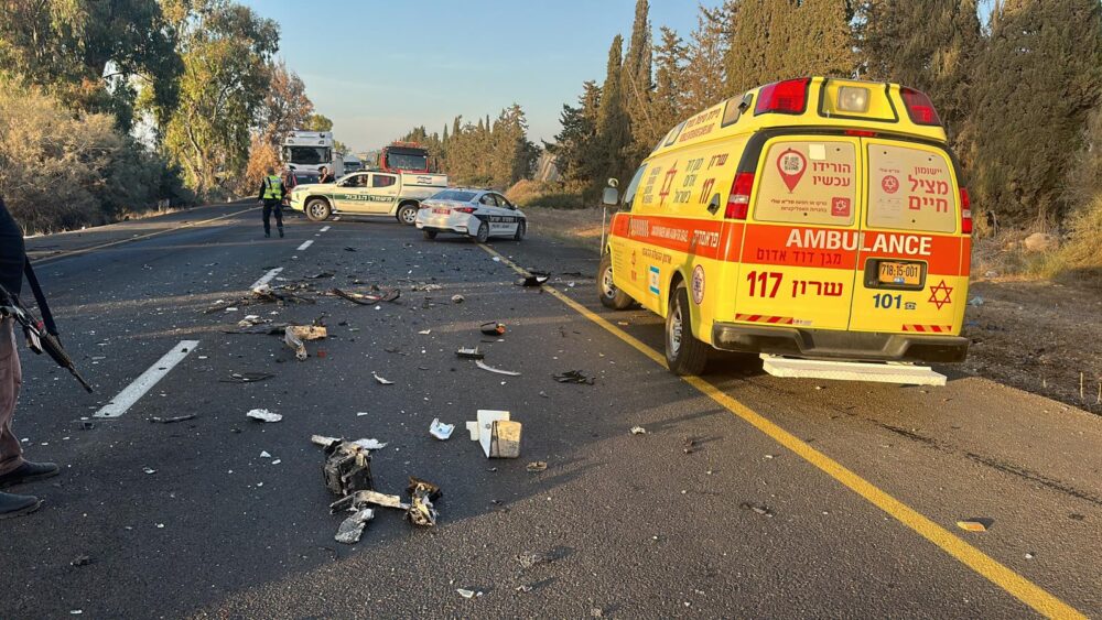תאונת דרכים קטלנית באזור חיפה (צילום: משטרת ישראל)