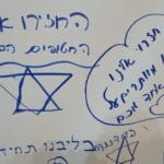 קיר עם דברי תמיכה ועידוד (צילום: דרור שמילוביץ)