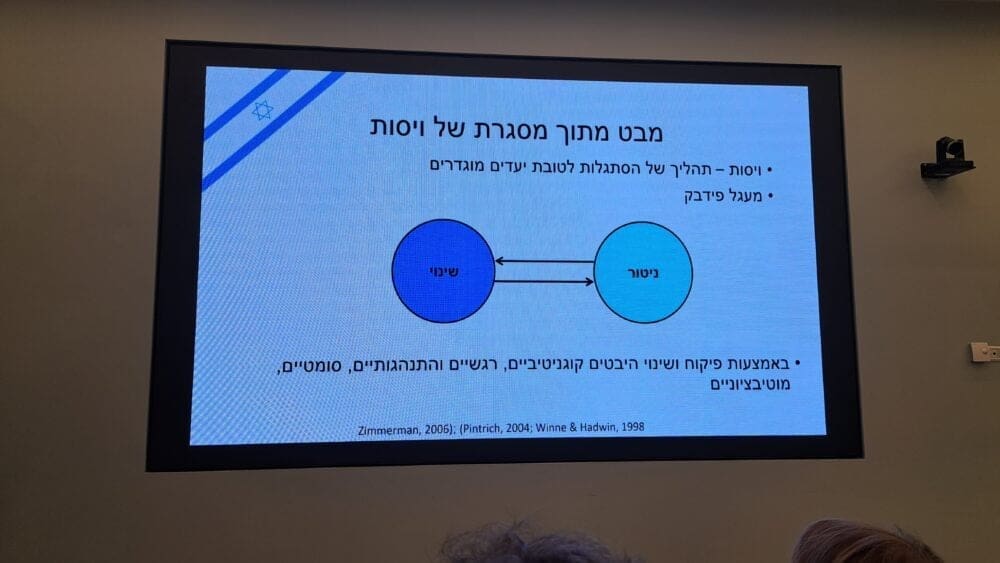 אתנה – המועדון האקדמי של ידידות אוניברסיטת חיפה -פרופ'  אדר בן אליהו – מסגרת של ויסות (צילום: רחלי אורבך)