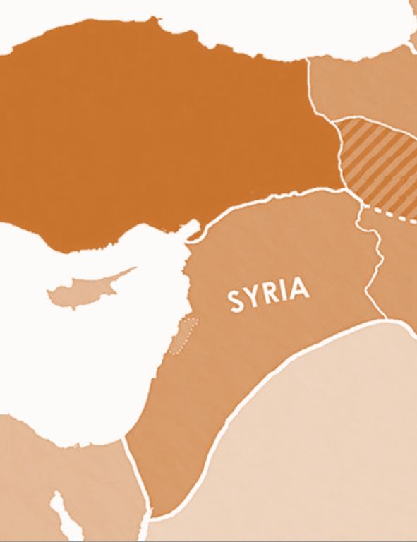 "סוריה הגדולה של פייסל • עיבוד מפה: יורם כץ