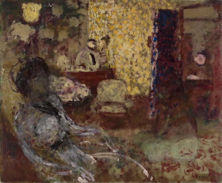 אדואר ווּייאר, תפנים עם ארבע דמויות, 1899, אוסף מוזיאון תל אביב לאמנות עזבון יוג'יני וליאון פרומר, ניו יורק באמצעות ידידי מוזיאון תל אב