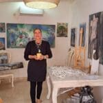 זהבה אמזלג – בסטודיו הפנימי (צילום: רחלי אורבך)