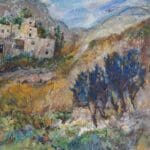 בבית זהבה אמזלג – ציור מפרי מכחולה (צילום: רחלי אורבך)