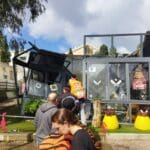קריסת גג מסעדת רובן (צילום: איחוד הצלה )