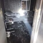 טירת כרמל – תמונת חימום יצרה שריפה והדירה נשרפה כליל (צילום: כבאות והצלה)