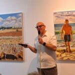 יוסי לובלסקי – פתיחת התערוכה "בין גלים לתלמים" (צילום: רחלי אורבך)