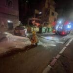 רכב עלה באש ברחוב ברזילי (צילום: כבאות והצלה)