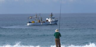 דייג (צילום:גיא לויאן רשות הטבע והגנים)