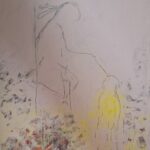 שאול בז – גלריית מוחין- בתערוכת "מורידים את המים" (צילום: רחלי אורבך)