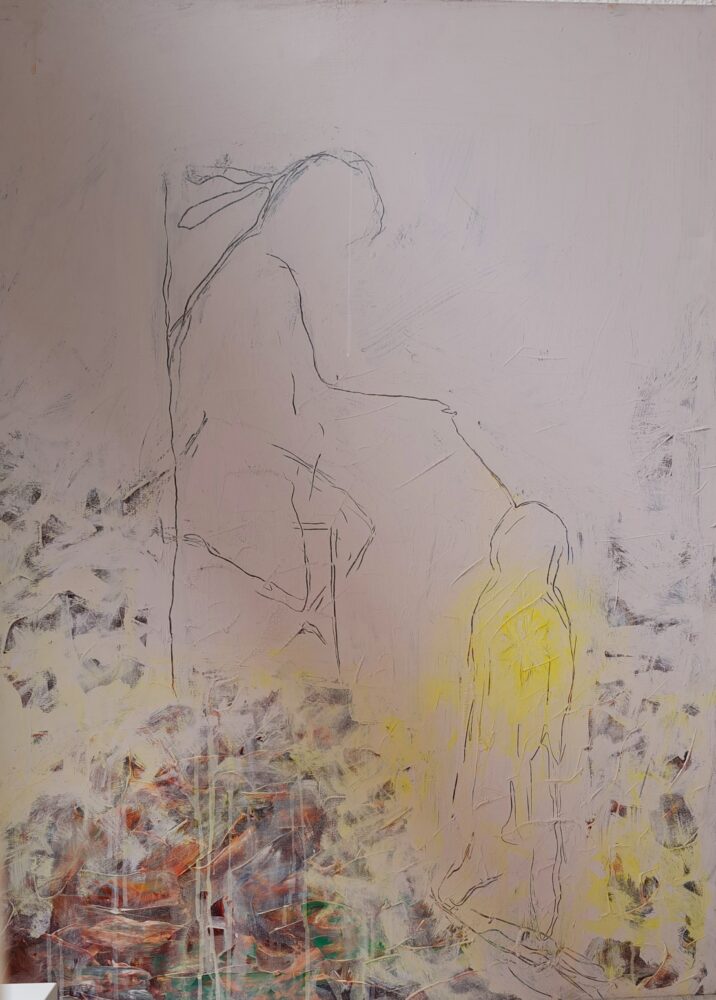 שאול בז - גלריית מוחין- בתערוכת "מורידים את המים" (צילום: רחלי אורבך)