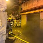 חיפה: דוכן פלאפל עלה באש (צילום: כבאות והצלה)