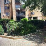 שריפה ברחוס סעדיה גאון (צילום: דוברות כבאות והצלה חיפה)