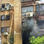 שריפה ברחוב סעדיה פז (צילום: דוברות כבאות והצלה חיפה)