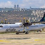 מטוס ה-ATR של חברת Air Haifa (צילום: אנתוני הרשקו)