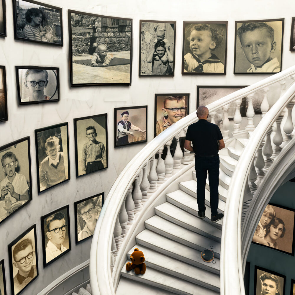 דב פוקס - "המדרגות הספירליות של הזיכרונות",עבודת צילום אומנות דיגיטלית (צילום: דב פוקס)