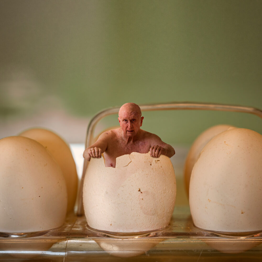 דב פוקס - "הבקיעה מהביצה", עבודת צילום אומנות דיגיטלית (צילום: דב פוקס)