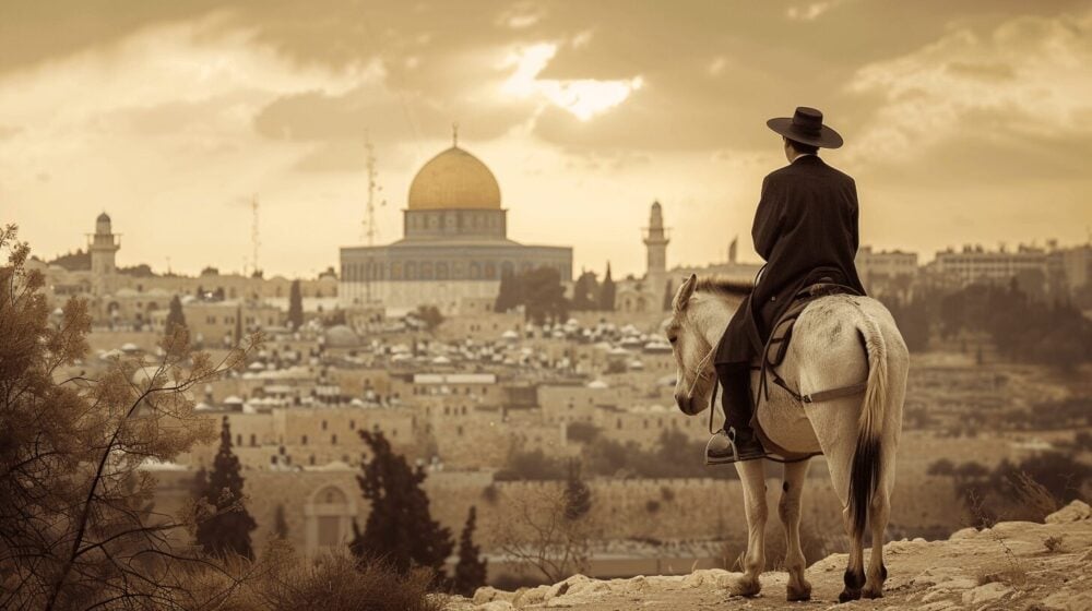 
"חמורו של משיח" • (יצירת AI)