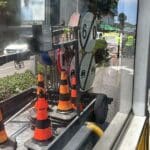 עבודות גיזום במעלה פיק"א (צילום: נעם צדיק)