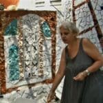 עליזה שקולניק – מעטרת את חצר הבית בבת גלים (צילום: אלבום פרטי, שקולניק)