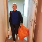 רחלי אורבך – דלת הכניסה בבית חיפאי, 22.3.20 (צילום: ליהיא מזור)