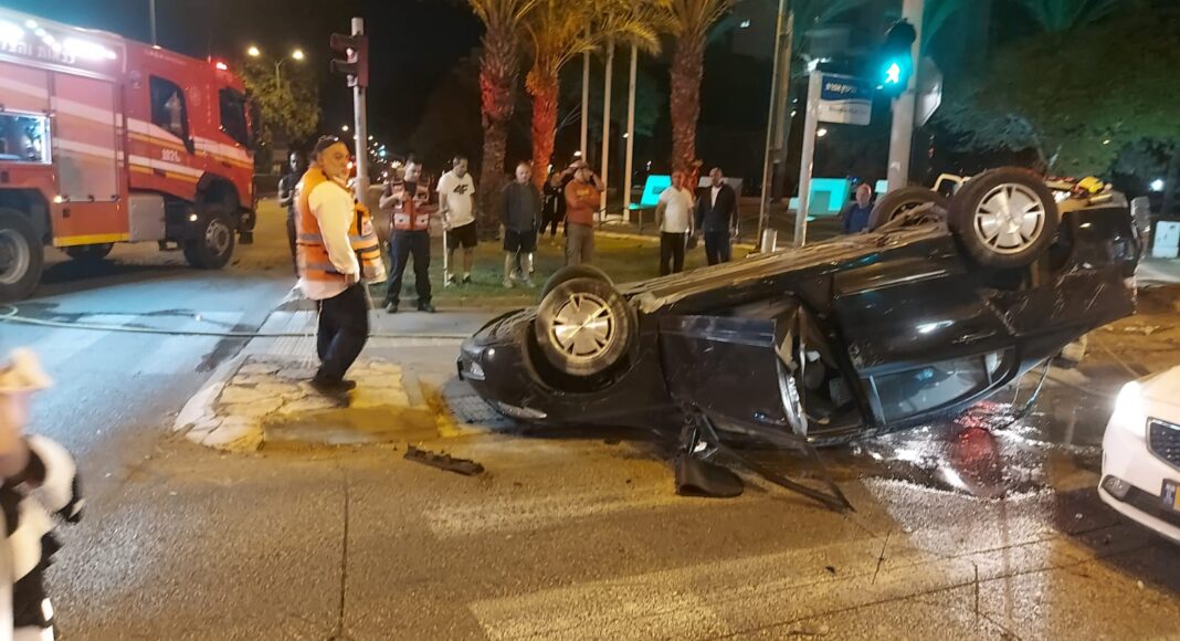 תאונת דרכים בקריית ים במוצאי שבת, 26/10/24, סביב השעה 20:00 (צילום: איחוד הצלה)