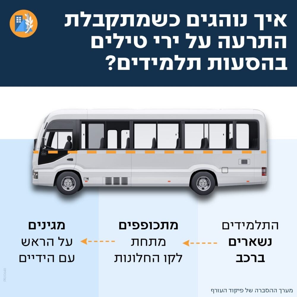 הנחיות התגוננות - נסיעה באוטובוס