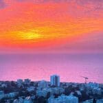 שקיעה של זהב – חופי חיפה (צילום: ירון כרמי)