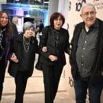 מירה, בתו של אהרון צ'רניאבסקי מנהל הטכניון בשנות ה-20 ומשפחתה בהקרנת הבכורה (צילום: רמי שלוש, דוברות הטכניון)
