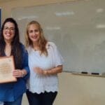 אתי שוורצברג – משמאל, יו"ר אח"א ישראל ויו"ר 'בית בורלא' חיפה (צילום: מנחם אורבך)