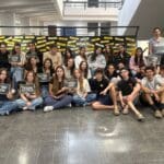 תלמידי תיכון ליאו בק בקריאה הבוקר: לחטופים אין מועד ב'! (צילום: ליאו בק)