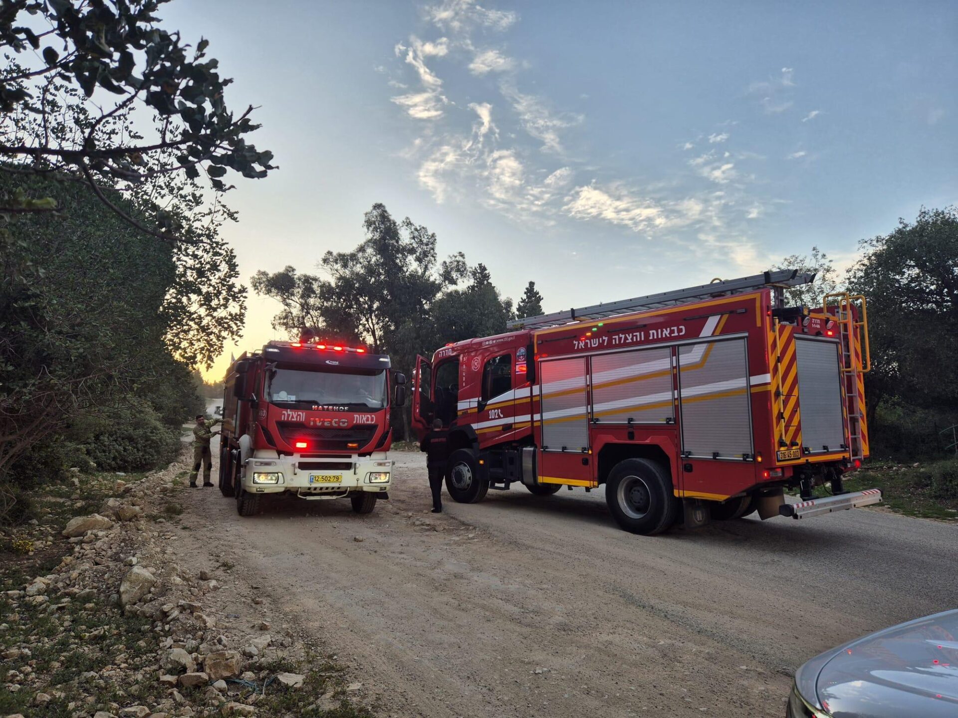 שריפה ביער התפשטה • עשן כבד ובעירה עוצמתית (צילום: כבאות והצלה לישראל)