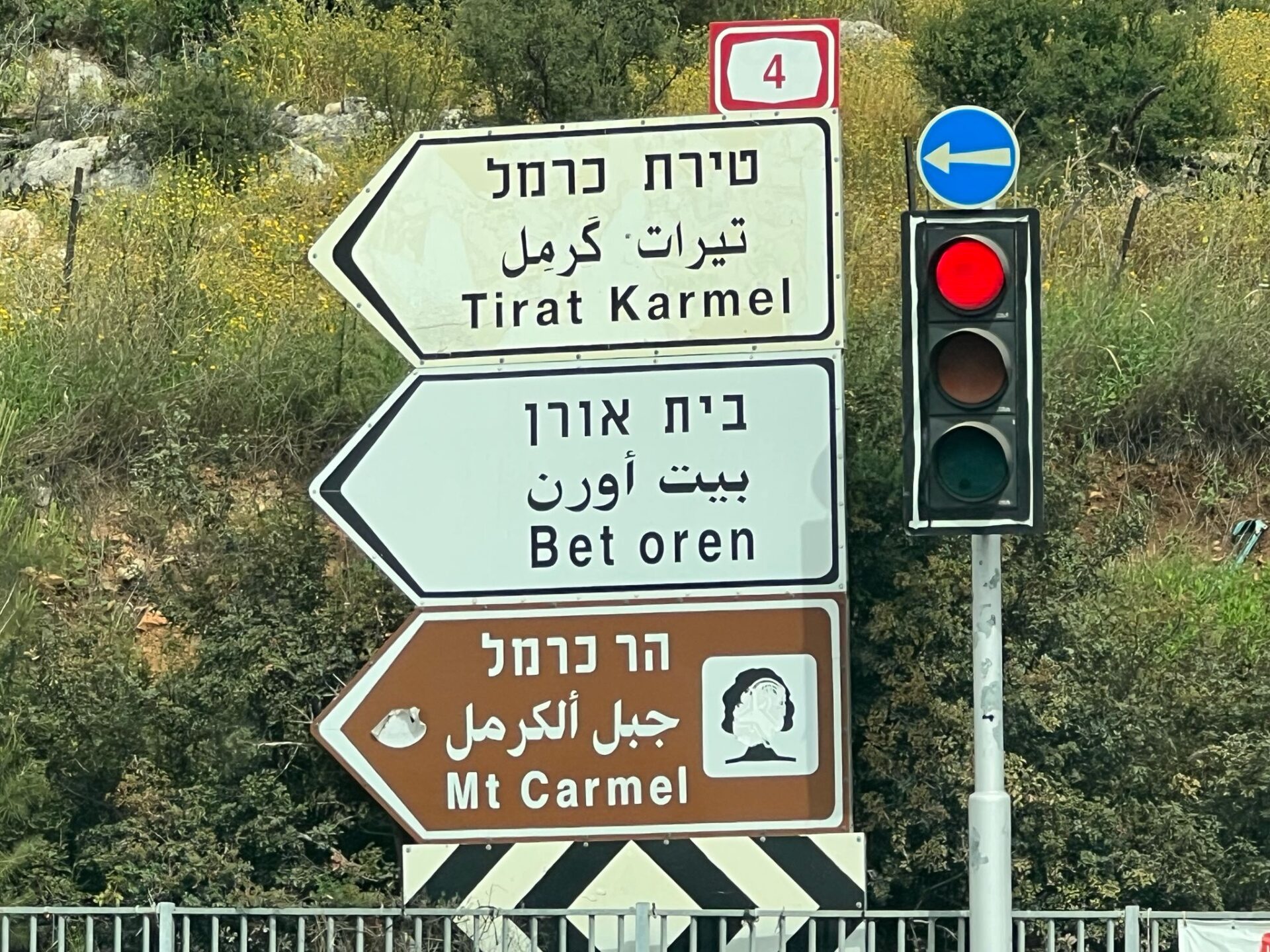 עוד בלבול בשילוט בחיפה • carmel או karmel? (צילום: אורי שרון)