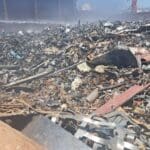 שריפה פרצה באונייה בנמל הקישון (צילום: כבאות והצלה)