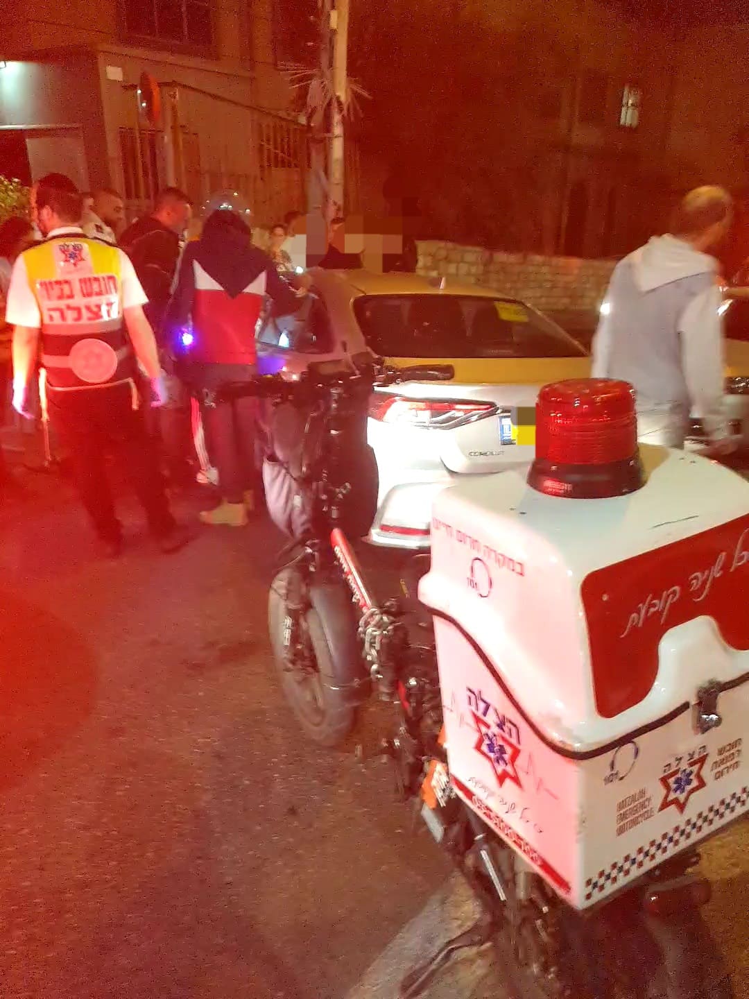 אירוע ירי והשלכת רימון בחיפה (צילום: הצלה כרמל)
