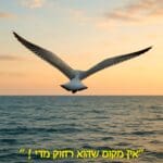 מסר השחף: "החוק האמיתי היחידי הוא זה שמוביל לחופש" (הצילום נוצר בתוכנת a.i. ע"י רחלי אורבך)
