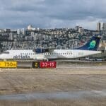 מטוס נוסעים של אייר חיפה Air Haifa בשדה התעופה של חיפה (צילום: אנתוני הרשקו)