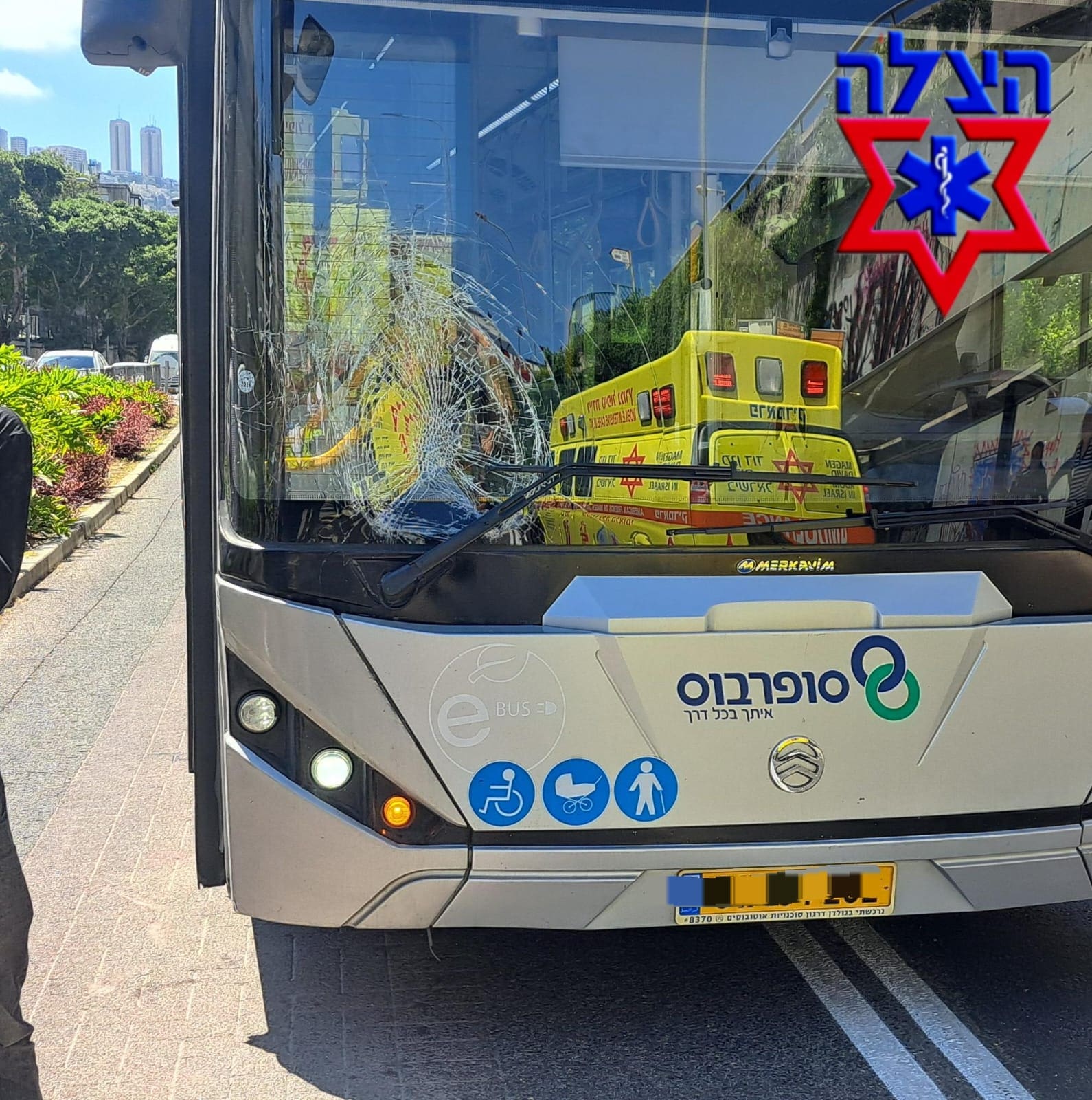 פגיעת מטרונית בהולכת רגל בחיפה (דוברות הצלה - מרחב כרמל)