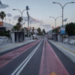 תחנות האוטובוס מחוץ לאיצטדיון נשר (צילום :שרון לייבל)