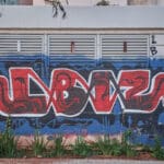 גרפיטי בבית ספר יסודי ״דרויאנוב״ בדרום תל אביב (צילום: שרון לייבל)