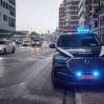 ניידת משטרה בתל אביב (צילום: שרון לייבל)