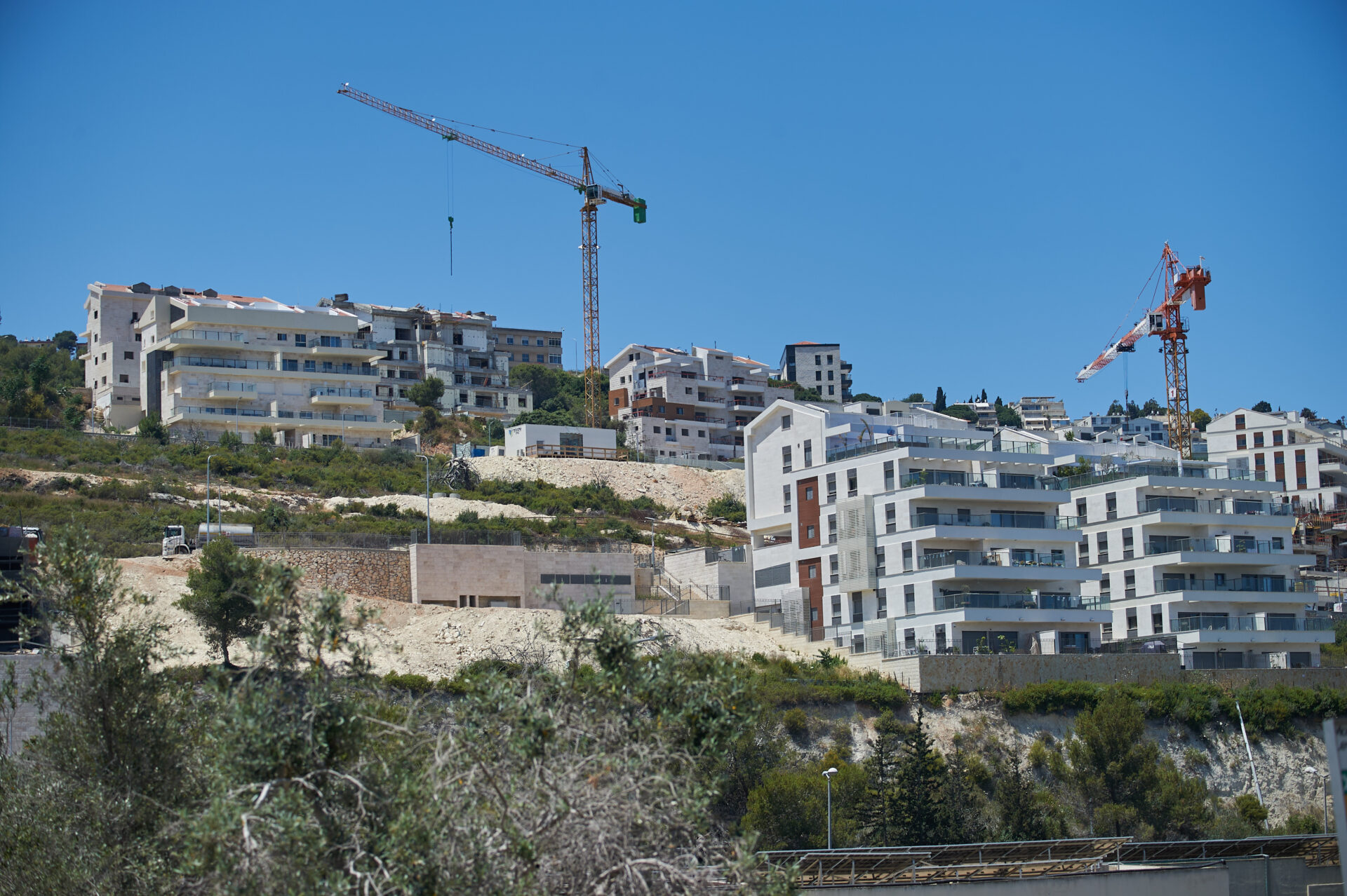 שכונת גבעת זמר בבנייה (צילום: שרון לייבל)