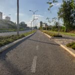 מחלף גשר הגיבורים ונחל סעדיה (צילום: שרון לייבל)