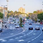 צומת מרכז חורב במבט מכיוון בית חולים ״כרמל״ (צילום: שרון לייבל)