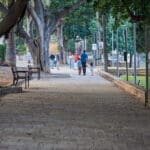 הורים וילדים בשביל אל המדעטק (צילום: שרון לייבל)