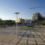 רחבת העלייה לאצטדיון הכדורגל סמי עופר (צילום: שרון לייבל)