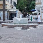 מזרקת מדרחוב נורדאו פינת הלל יפה (צילום: שרון לייבל)