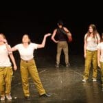תיכון "רעות לאמנויות", ערב מחזמר – שי לפיד, גאיה הישג, ליז בולוטין, מאיה לוי, אסף הישג (צילום: רחלי אורבך)