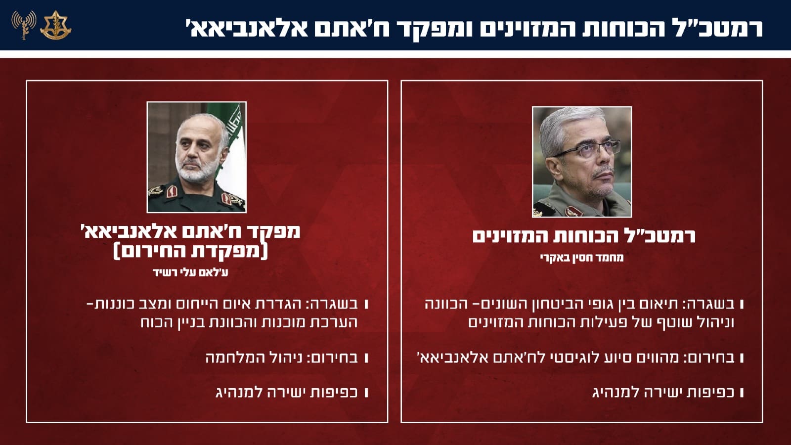 מפקדי צבא איראן (הדמיה: דובר צה