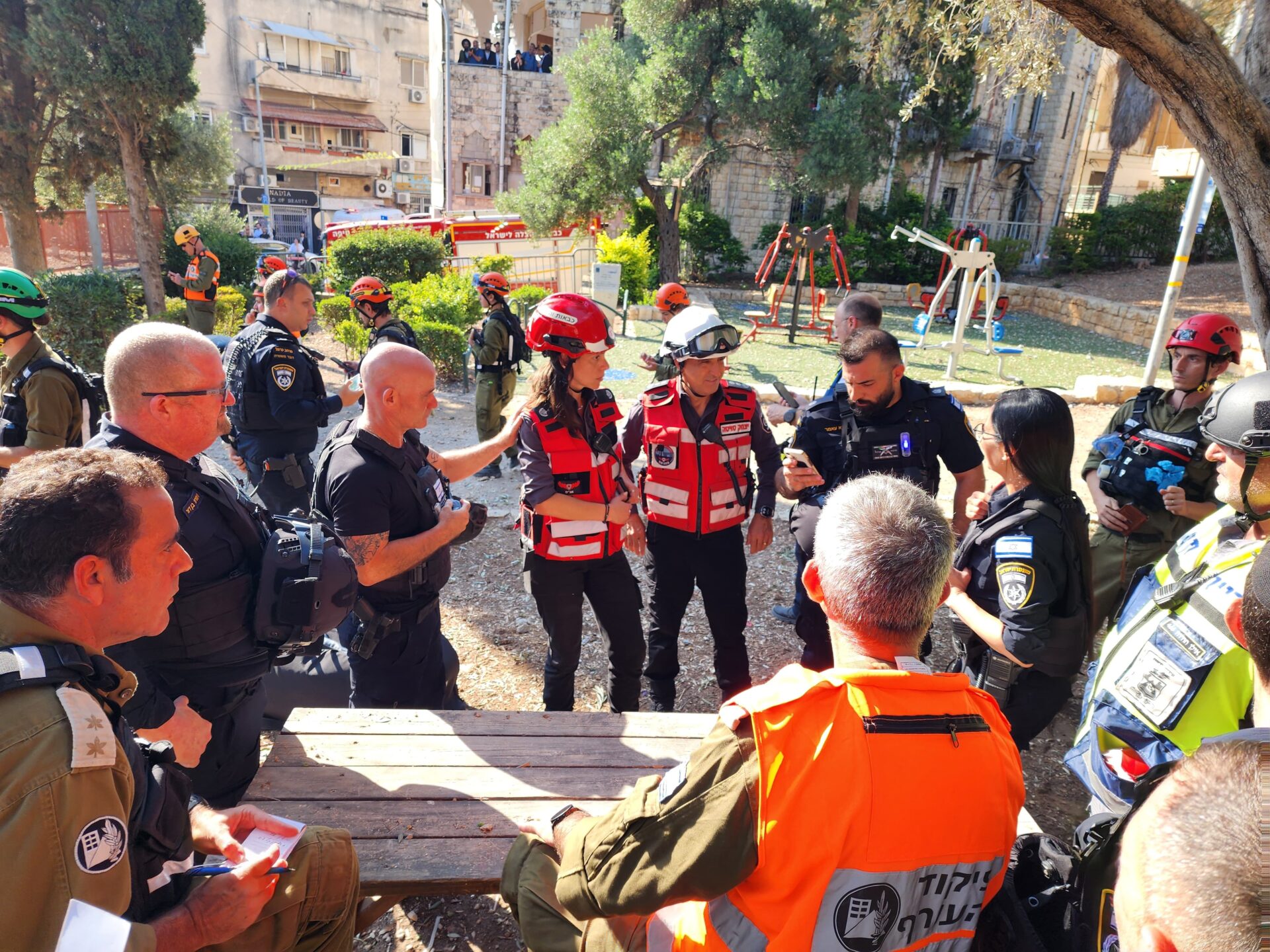 תדריך לכוחות ההצלה - מטח טילים במישור החוף, במזרח חיפה ובקריות 22/6/25 (צילום: כבאות והצלה)