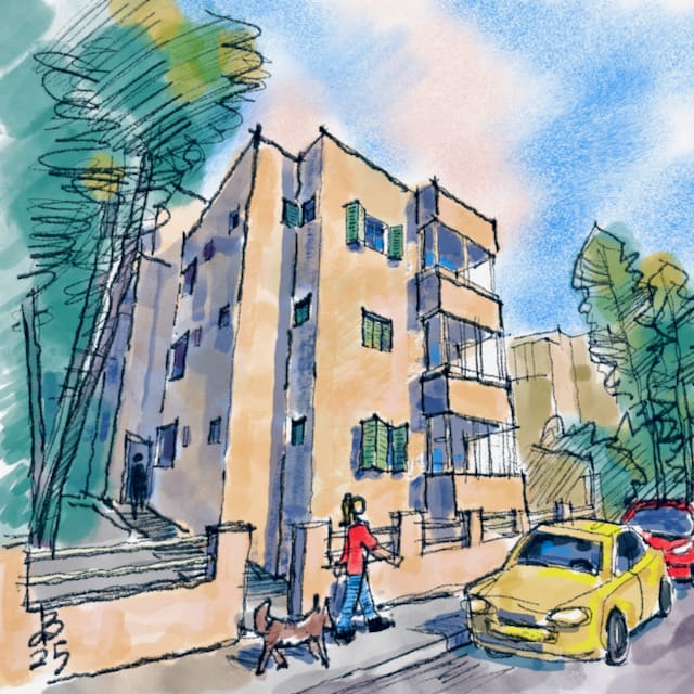 רחוב הלל 15 (איור ד״ר דוד בר און)